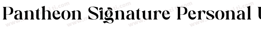 Pantheon Signature Personal Use字体转换